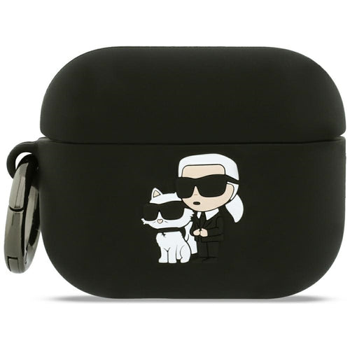 Husa casti pentru AirPods Pro 3, Karl Lagerfeld Silicone Karl Choupette Head 3d Klap3runkc, negru