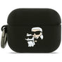 Husa casti pentru AirPods Pro 3, Karl Lagerfeld Silicone Karl Choupette Head 3d Klap3runkc, negru