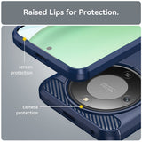 Husa pentru Honor Magic8 Lite, Techsuit Carbon Silicone, albastru
