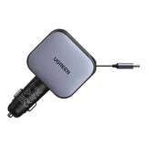 Incarcator auto UGREEN EC602 (55212B), cu Retractabil USB-C cable, USB, Type-C, 60W, negru