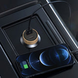 Incarcator auto Lito (IN-C04), 1x USB, 1x Type-C, 52W, Incarcare rapida, Ultra-Mini & Sleek Design, Universal, negru