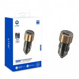 Incarcator auto Lito (IN-C04), 1x USB, 1x Type-C, 52W, Incarcare rapida, Ultra-Mini & Sleek Design, Universal, negru