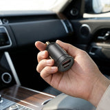 Incarcator auto Blueo , USB, Type-C, 35W, cu Integrat Protections, pentru 12V to 24V DC Socket, Matte Finish, gri