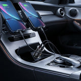Incarcator auto Blueo , USB, Type-C, 35W, cu Integrat Protections, pentru 12V to 24V DC Socket, Matte Finish, gri