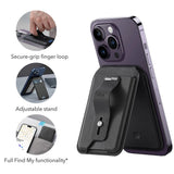 Portofel ESR Geo Magnetic Wallet Stand, maro