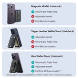 Portofel ESR Geo Magnetic Wallet Stand, maro