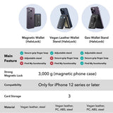 Portofel ESR Geo Magnetic Wallet Stand, maro