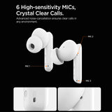 Casti wireless Spigen SA2402 (ASD07888), Bluetooth 5.3, Active ANC, Microfon, Low Latenta, Audio App, negru
