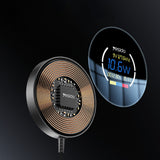 Incarcator wireless Yesido Magnetic Incarcator wireless (DS28), Prindere magnetica, Afisaj digital, Incarcare rapida, 15W, Type-C Cable, 1.2m, negru