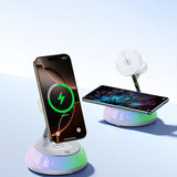 Incarcator wireless 3in1 Yesido (DS31), pentru iPhone, Apple Watch, AirPods, Prindere magnetica, RGB Lighting, alb
