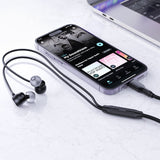 Acefast Casti cu Fir (L8), Type-C, In-Ear, cu Microfon, Telecomanda, Flexibil, Silicon, 1.2m, Gri