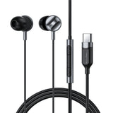 Casti cu Fir Acefast (L6), Type-C, In-Ear, cu HD Microfon, Flexibil, 1.2m, Negru