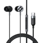 Casti cu Fir Acefast (L6), Type-C, In-Ear, cu HD Microfon, Flexibil, 1.2m, Negru
