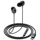 Casti cu Fir Acefast (L6), Type-C, In-Ear, cu HD Microfon, Flexibil, 1.2m, Negru