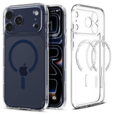 Husa pentru iPhone 17 Pro, Spigen Ultra Hybrid MagSafe (ACS11111), bleumarin;transparenta