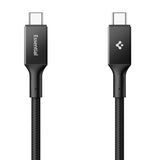 Cablu Spigen de date Essential EB10010CC (ACA09459), Incarcare rapida, Type-C to Type-C, 100W, 5Gbps, E-Marker Chip, 1m, negru