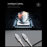 Cablu Spigen de date Essential EB10020CC (ACA08775), Incarcare rapida, Type-C to Type-C, 100W, 5Gbps, E-Marker Chip, 2m, alb