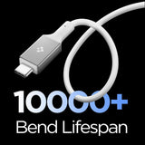 Cablu Spigen de date Essential EB10020CC (ACA08775), Incarcare rapida, Type-C to Type-C, 100W, 5Gbps, E-Marker Chip, 2m, alb