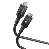 Cablu Spigen de date Essential EB10020CC (ACA09460), Incarcare rapida, Type-C to Type-C, 100W, 5Gbps, E-Marker Chip, 2m, negru