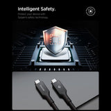 Cablu Spigen de date Essential EB10020CC (ACA09460), Incarcare rapida, Type-C to Type-C, 100W, 5Gbps, E-Marker Chip, 2m, negru