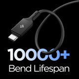 Cablu Spigen de date Essential EB10020CC (ACA09460), Incarcare rapida, Type-C to Type-C, 100W, 5Gbps, E-Marker Chip, 2m, negru