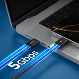 Cablu Spigen de date Essential EB10020CC (ACA09460), Incarcare rapida, Type-C to Type-C, 100W, 5Gbps, E-Marker Chip, 2m, negru