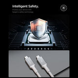 Cablu Spigen de date Essential EB24012CC (ACA08776), Incarcare rapida, Type-C, 240W, 40Gbps, E-Marker Chip, 8K, 1.2m, alb