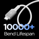 Cablu Spigen de date Essential EB24012CC (ACA08776), Incarcare rapida, Type-C, 240W, 40Gbps, E-Marker Chip, 8K, 1.2m, alb