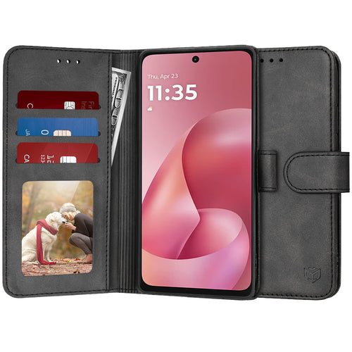 Husa pentru Motorola Moto G57 Power, Techsuit Diary Book, negru