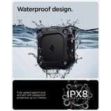 Spigen Tough Armor Holder (ACS09781), Apple AirTag 1 / 2, Waterproof IPX8, 3M Adhesive, Negru