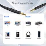 Adaptor, Lito Audio Cable La02 Jack to Jack 3 5mm Zero Signal Loss Nylon Braided 1m Koff A3d2de, Negru