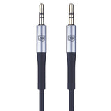 Cablu audio 3mk , 2x mini Jack 3.5mm, Aluminum + Silicon, 1m, negru