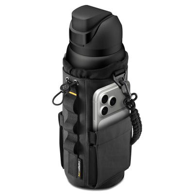 Spigen magnetic Tumbler Bag LF500 (AFA09382), pentru Accessories, Phone, Keys, cu Detasabil Handle, 5 Magnets, Negru