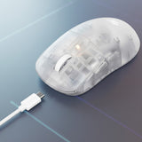 Mouse wireless Havit Wireless Gaming Mouse (MS970WB Pro), 2.4GHz, 800/1600/2400/3200/6400/12000 DPI, 300mAh, alb;transparenta