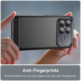 Husa pentru Xiaomi POCO F8 Ultra, Techsuit Carbon Silicone, negru
