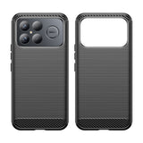 Husa pentru Xiaomi POCO F8 Ultra, Techsuit Carbon Silicone, negru