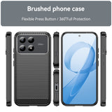 Husa pentru Xiaomi POCO F8 Pro, Techsuit Carbon Silicone, negru