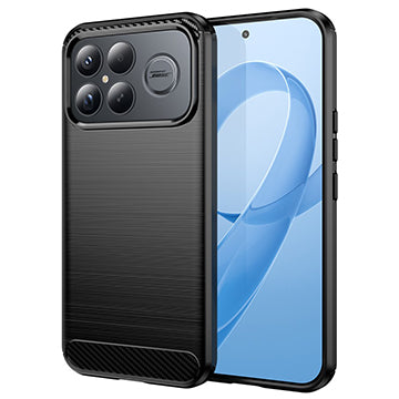 Husa pentru Xiaomi POCO F8 Ultra, Techsuit Carbon Silicone, negru