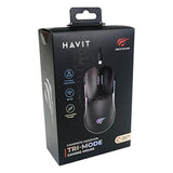 Mouse wireless Havit Wired Gaming Mouse (MS1020WB), cu Lumini RGB, 4200DPI, Ergonomic Design, USB 5V, negru