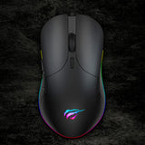 Mouse wireless Havit Wired Gaming Mouse (MS1020WB), cu Lumini RGB, 4200DPI, Ergonomic Design, USB 5V, negru