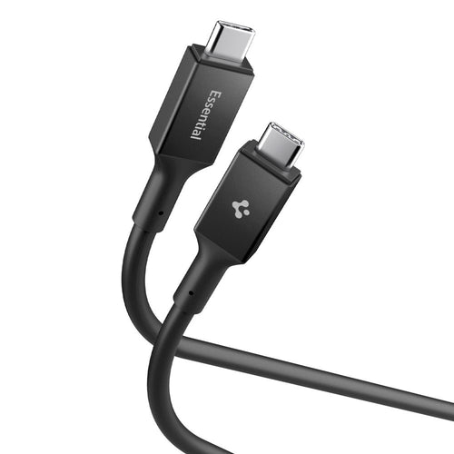 Cablu Spigen de date Essential EB24012CC (ACA09461), Incarcare rapida, Type-C, 240W, 40Gbps, E-Marker Chip, 8K, 1.2m, negru