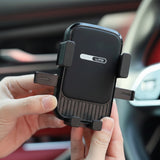 Suport auto Lito (LT-W08), Grila ventilatie, One-Hand Auto Lock/Release, Gravity Design, Triple-reinforced Clip, 360A° Rotatie, gri