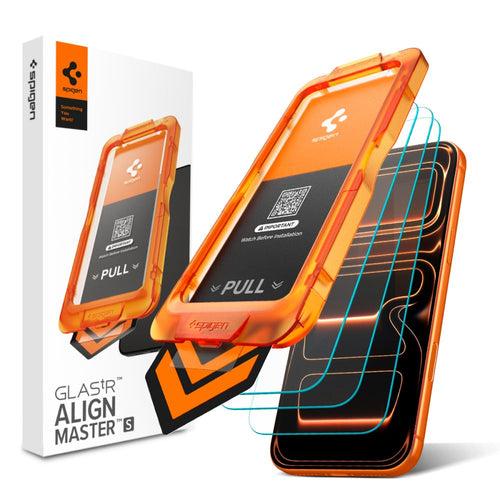 Folie de protectie pentru iPhone 17 Pro Max, Spigen (3 pack) Glas.tR Align Master Slim (AGL10099)