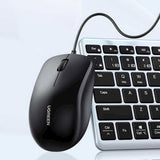 Mouse wireless UGREEN Wired Mouse MU007 (90789), USB, Ergonomic Design, Plug&Play, 1200DPI, 1.5m, negru