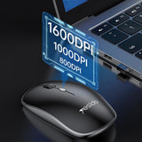 Tastatura Yesido Wireless Keyboard and Mouse Set (KB43), 2.4GHz, 104 Keys, DPI:800-1000-1600, Fast Transmission, Low Latency, negru