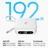 Casti wireless Anker P41i (A3937G11), Integrat Type-C Charger, Baterie externa/Stand, ANC, 6x Mics, Gaming Mode, Bass, negru
