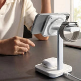 Incarcator wireless ESR CryoBoost (2C5880861), pentru Phone, Apple Watch, AirPods, Detasabil Watch Charger, Qi2, negru