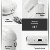 Husa casti pentru AirPods Pro 3, Ringke, Protection Case Air Series Glitter Clear, transparent
