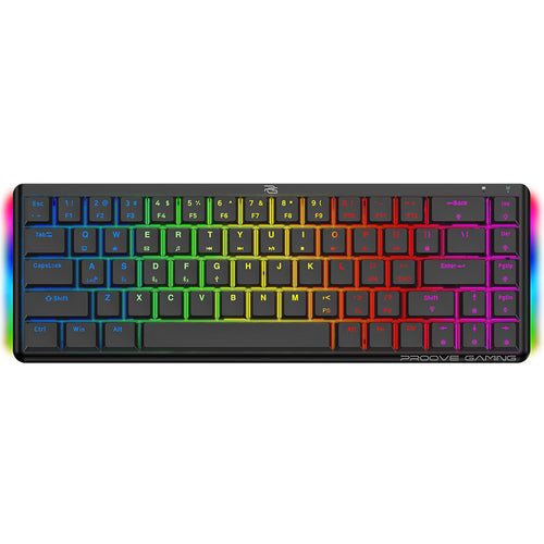 Tastatura Proove Wireless Gaming Keyboard AFK (WKAFKEN22001), 2.4GHz, Bluetooth, RGB Backlighting, 68 Keys, 1500mAh, 1.5m, negru