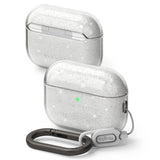 Husa casti pentru AirPods Pro 3, Ringke, Protection Case Air Series Glitter Clear, transparent